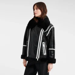 Blouson En Cuir De Mouton Double Face