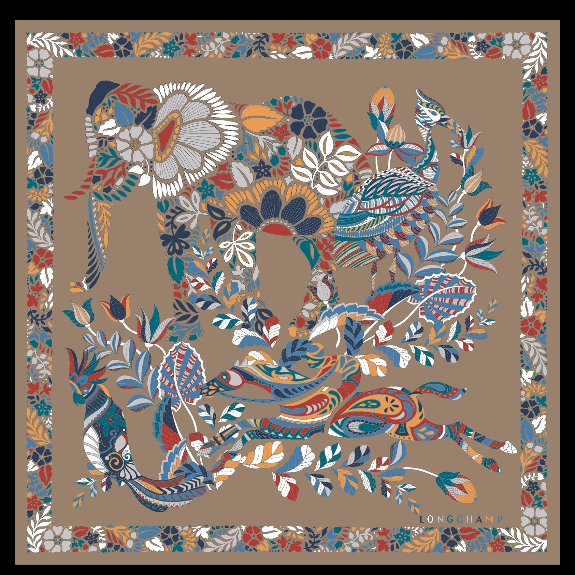 Carré De Soie 50 Forêt Longchamp