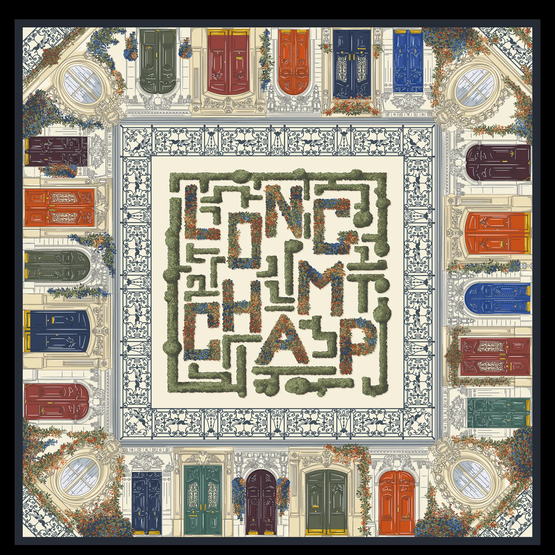 Carré De Soie 90 Jardin Parisien