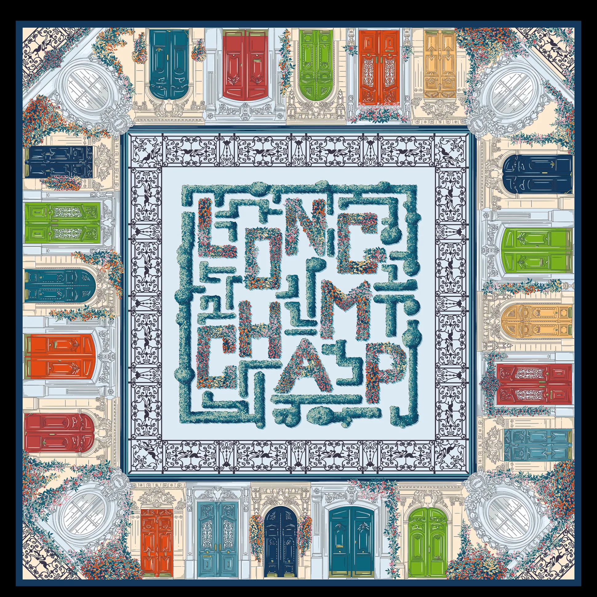 Carré De Soie 90 Jardin Parisien