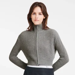 Gilet Court Col Zippé