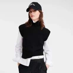 Pull Sans Manche Col Cheminée