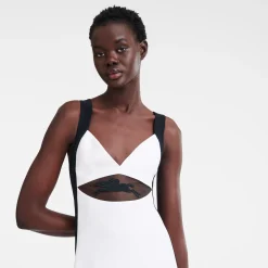 Robe Longue Avec Empiècement Signature