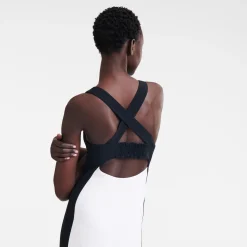 Robe Longue Avec Empiècement Signature