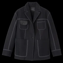 Veste Oversize à Surpiqures