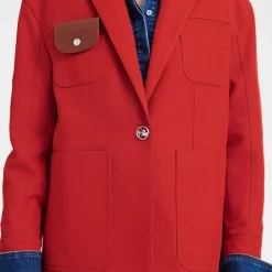 Veste Oversize à Surpiqures